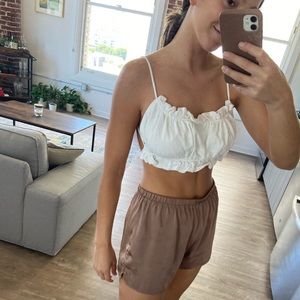 Revolve white cropped top